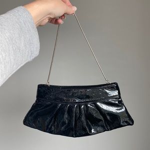 Steve Madden Black Faux Leather Clutch